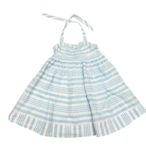 Janie and Jack| Toddler Seersucker Stripe Halter Dress Girl- Size 18-24 months - Picture 1 of 8